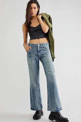 Care FP Golden Valley Mid-Rise Jeans by We The Free at Free People