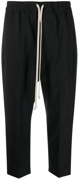 Drop-Crotch Cropped Track Pants