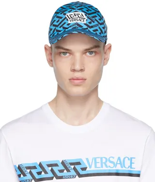 Versace Blue & Black Signature Cap