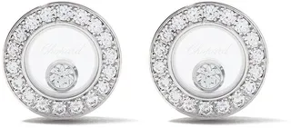 18kt white gold Happy Diamonds Icons ear pins