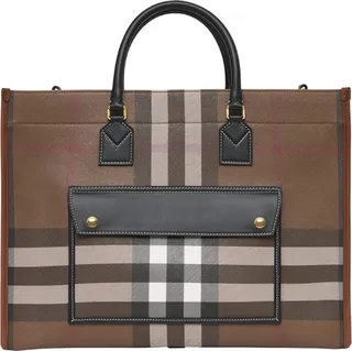 Burberry Medium Check Freya Tote Bag