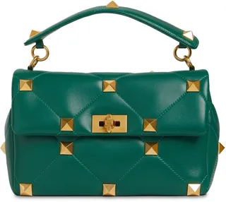 Large Roman Stud leather shoulder bag