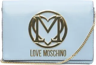 Love Moschino Logo-Plaque Foldover Top Crossbody Bag