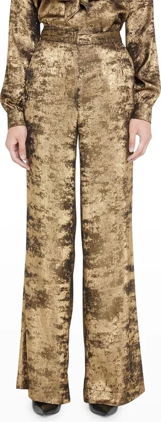 Pyrite High-Rise Wide-Leg Trousers