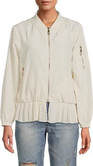 Ruffle Bomber Jacket