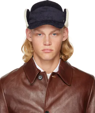 Paul Smith Navy Flap Cap