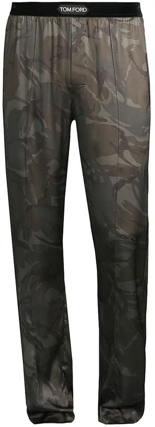 Logo Silk Pajama Pants