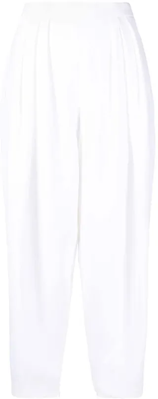 Pleat Detailing Cropped Trousers