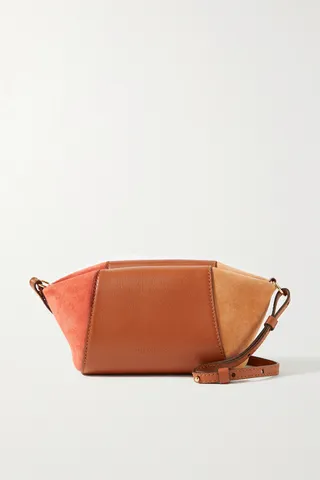 Ulla Johnson - Imogen Small Suede-trimmed Leather Shoulder Bag - Brown