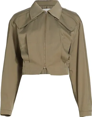 Cropped Bomber Jacket