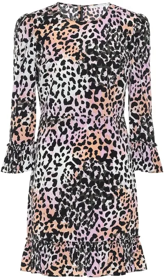 Tamar printed stretch-silk minidress