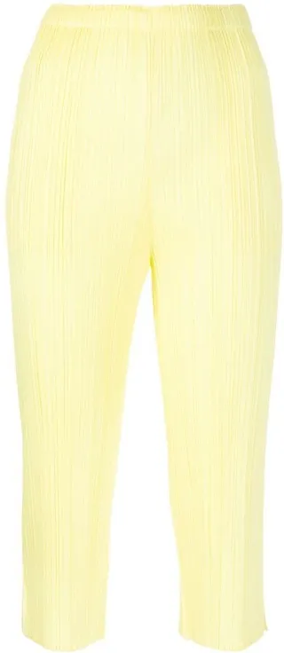 Pleated Cropped Trousers