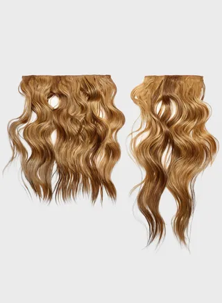 Super Thick 16" 5 Piece Brushed Out Wave Clip In Hair Extensions -26/613X/M30 Mellow Brown