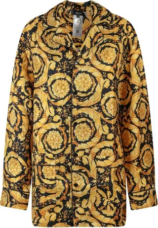 Versace Baroque Pattern Long Sleeved Pajama Top