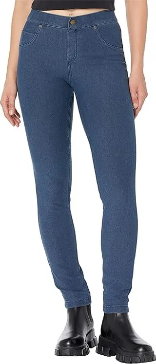 HUE Fleece Lined Denim Leggings (Medium Wash) Women's Jeans