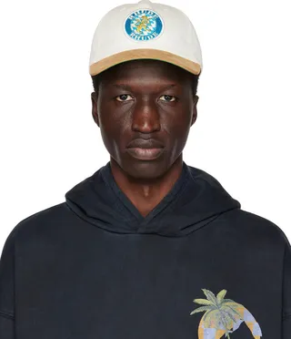 Rhude Off-White & Tan Embroidered Cap