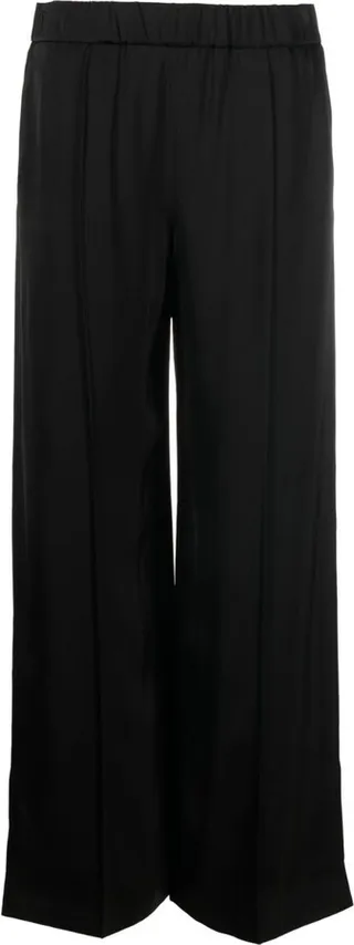 Elasticated Straight-Leg Trousers