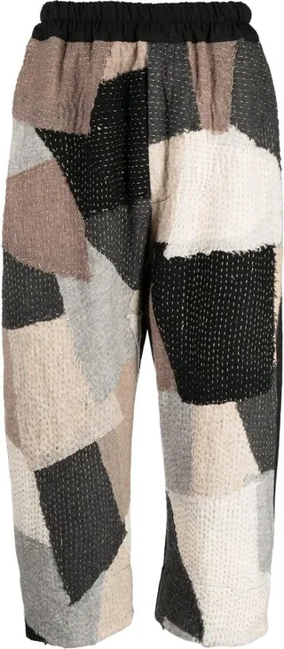 Cropped Patchwork Trousers