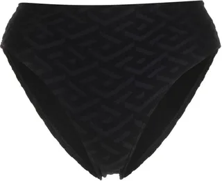 Debossed-Monogram High-Waisted Bikini Bottom