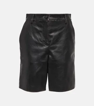 Leather shorts
