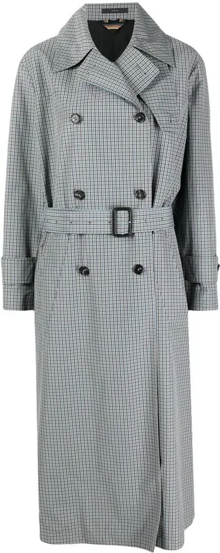 Faux Leather Belted Coat