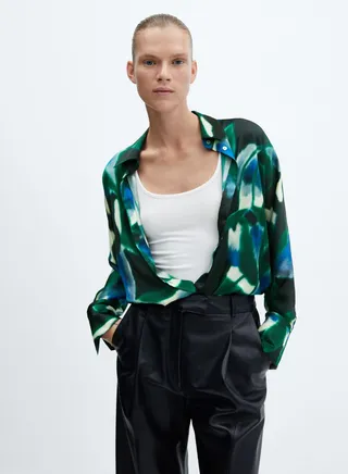 Printed Button Down Shirt