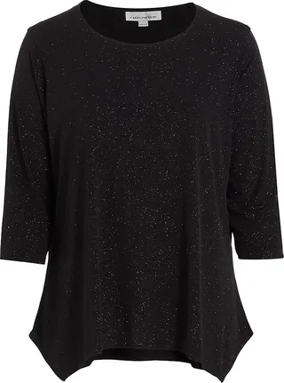Plus Size Autumn Array Sparkle Knit Tunic