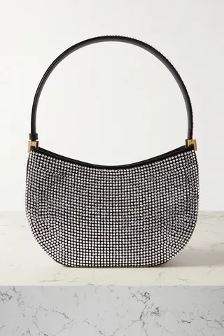 Magda Butrym - Vesna Medium Crystal-embellished Leather Shoulder Bag - Black