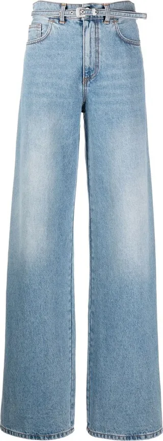 High-Waisted Denim Jeans
