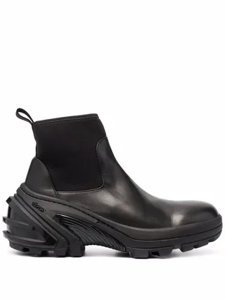 Chunky Leather Chelsea Boots
