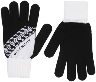 Two-Tone Knit Gloves