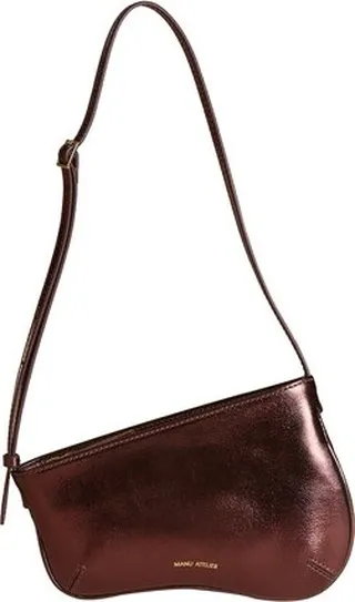Mini curved shoulder bag