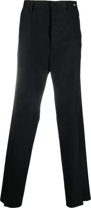 Raw-Hem Straight-Leg Trousers