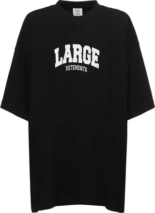 Large embroidered jersey t-shirt
