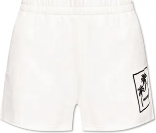 Moncler Elastic-Waistband Graphic-Printed Shorts