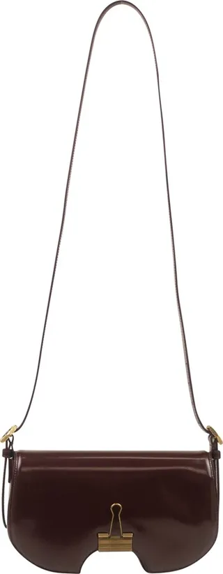 Burgundy Mirror Swiss Flap Bag