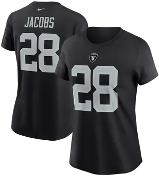 Women's Josh Jacobs Black Las Vegas Raiders Name Number T-shirt