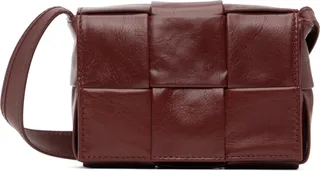 Bottega Veneta Burgundy Mini Paper Cassette Shoulder Bag