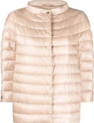 Mock-Neck Quilted Puffer Jacket