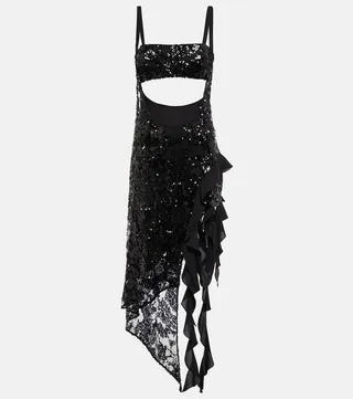 Nora sequined cutout minidress