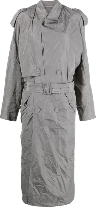 Belted Double-Breasted Trench Coat