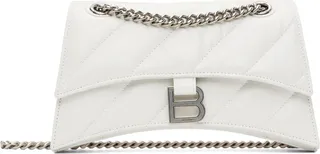 Balenciaga White Small Crush Chain Bag