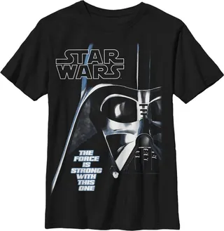 Boy's Star Wars Darth Vader Strong Force T-Shirt - Black - X Small