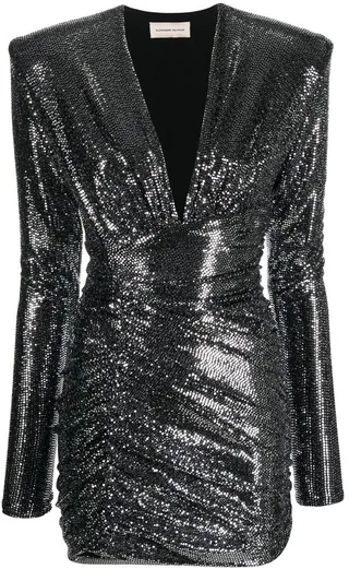 Sequin-Embellished Mini Dress