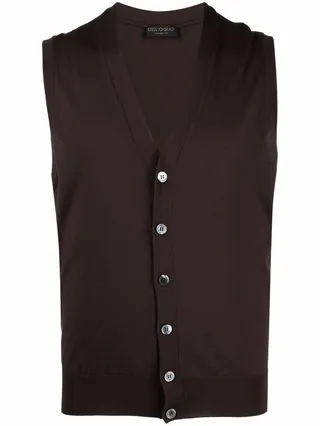 V-neck merino wool vest