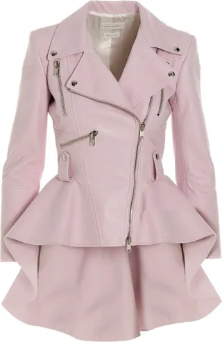 Alexander McQueen Zip-Up Peplum Jacket