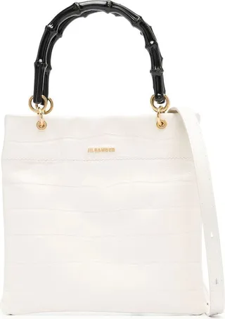 Crocodile-Effect Crossbody Bag