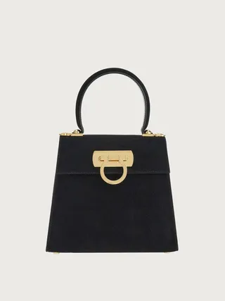 Ferragamo Women Iconic Top Handle (S) Black