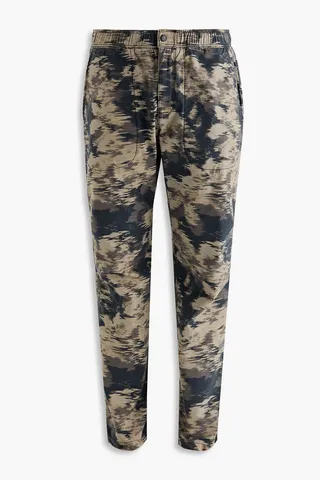 Flynt tapered camouflage cotton pants