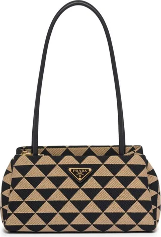 Symbole patterned-jacquard shoulder bag